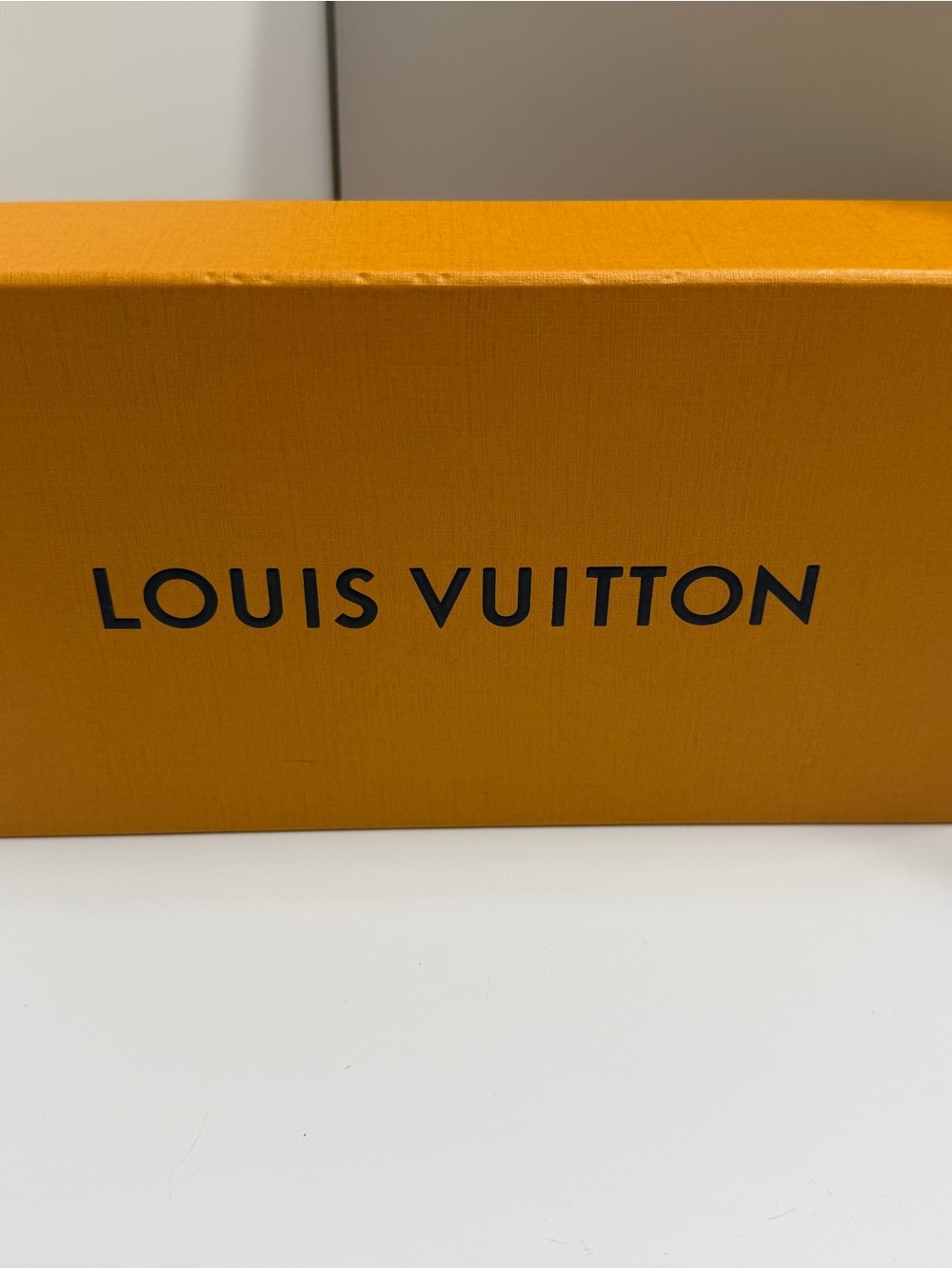 NEW- Louis Vuitton Yellow & Black Monogram Silk Scarf Model #M77350 - Picture 5 of 5